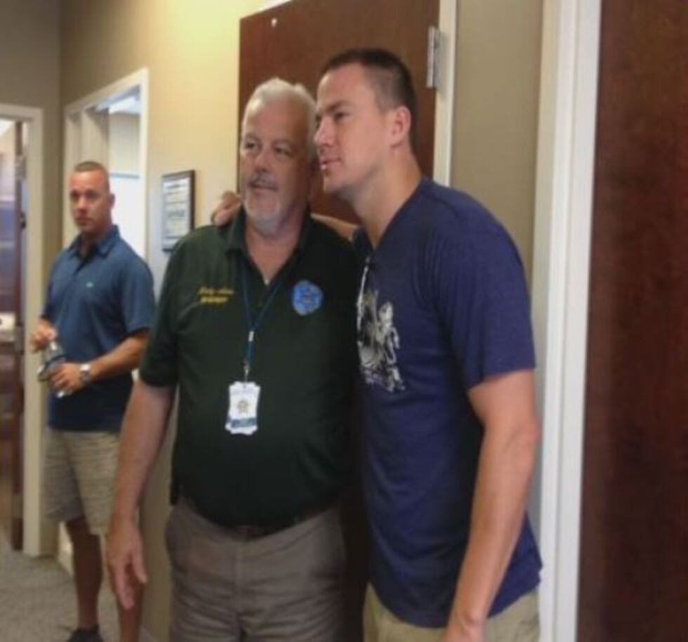 Adam had a chance to chat with Tatum for awhile. (Image source: WLOX News.)