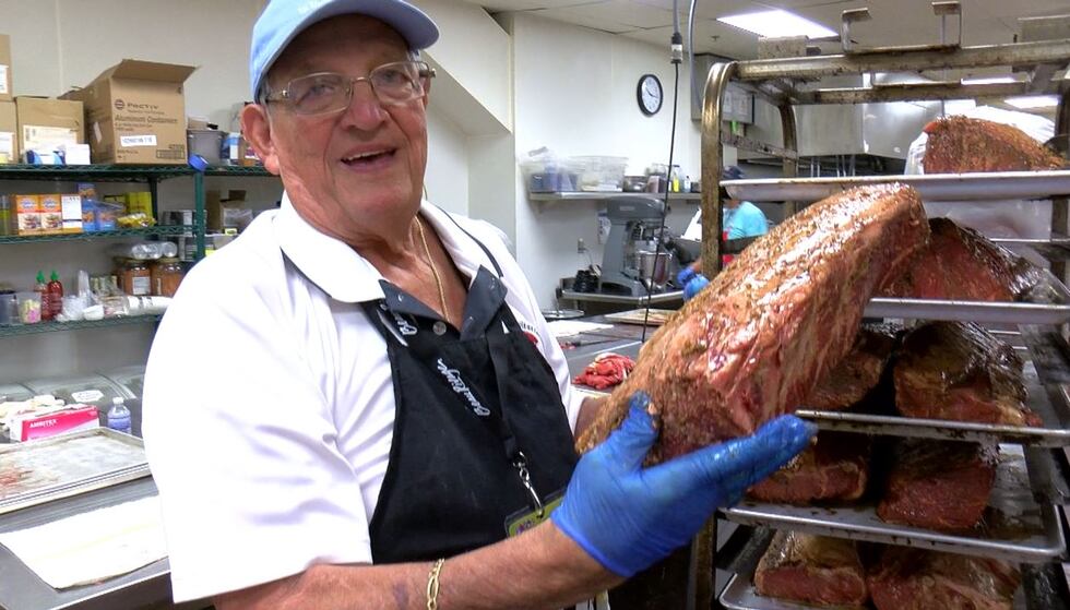 Stag Pitalo works with volunteers at the Beau Rivage each year to prepare thousands of meals.