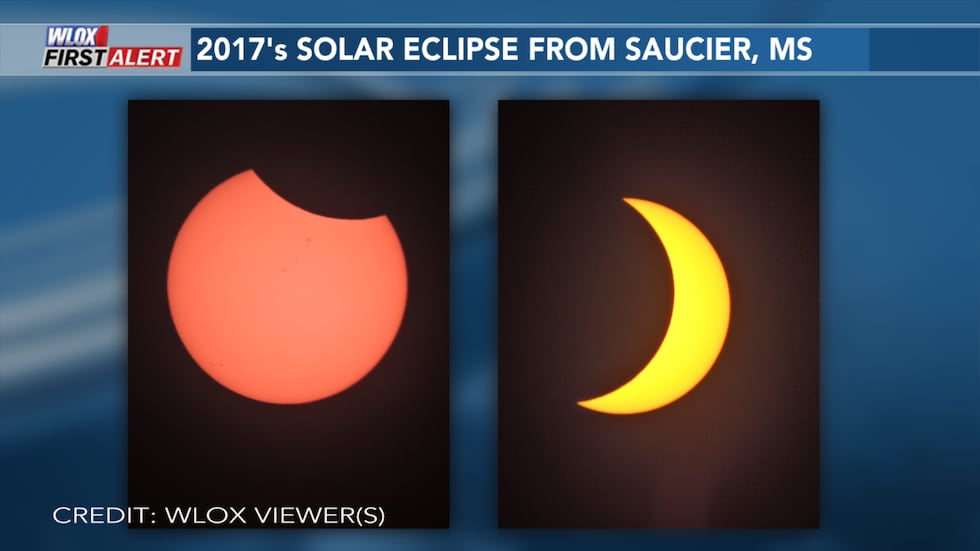 Pictures from a recent solar eclipse that was visible in South MS