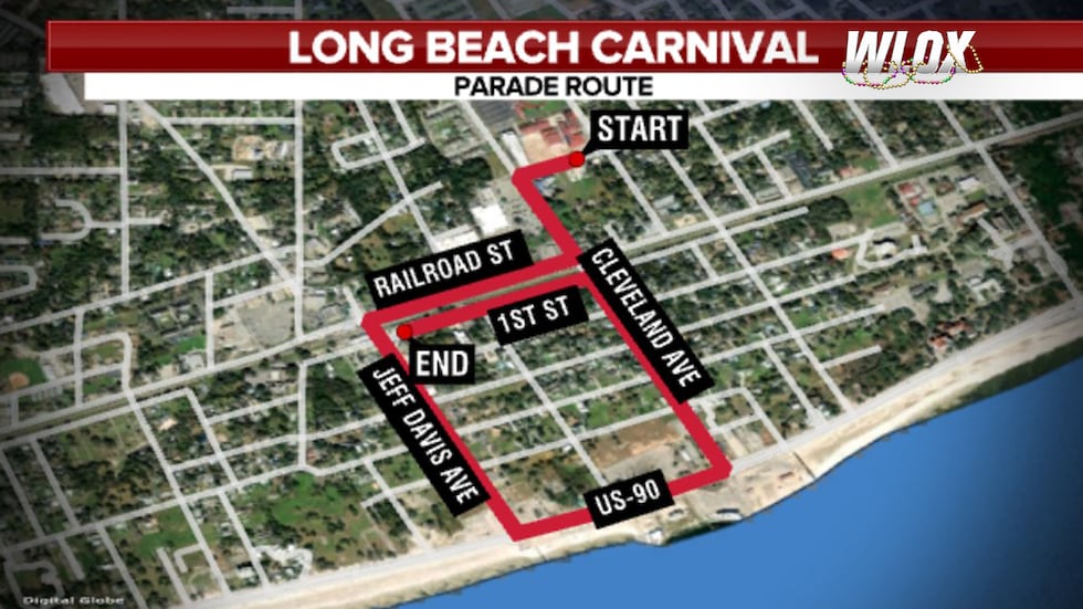 Carnival Association of Long Beach's Parade Route for 2023