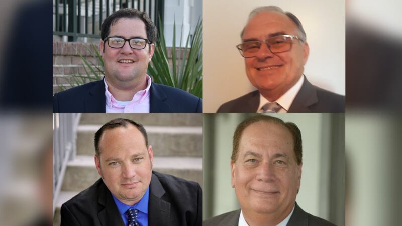 Four Republican candidates are vying for the mayoral title: Jeremy Burke (top left), Charles...