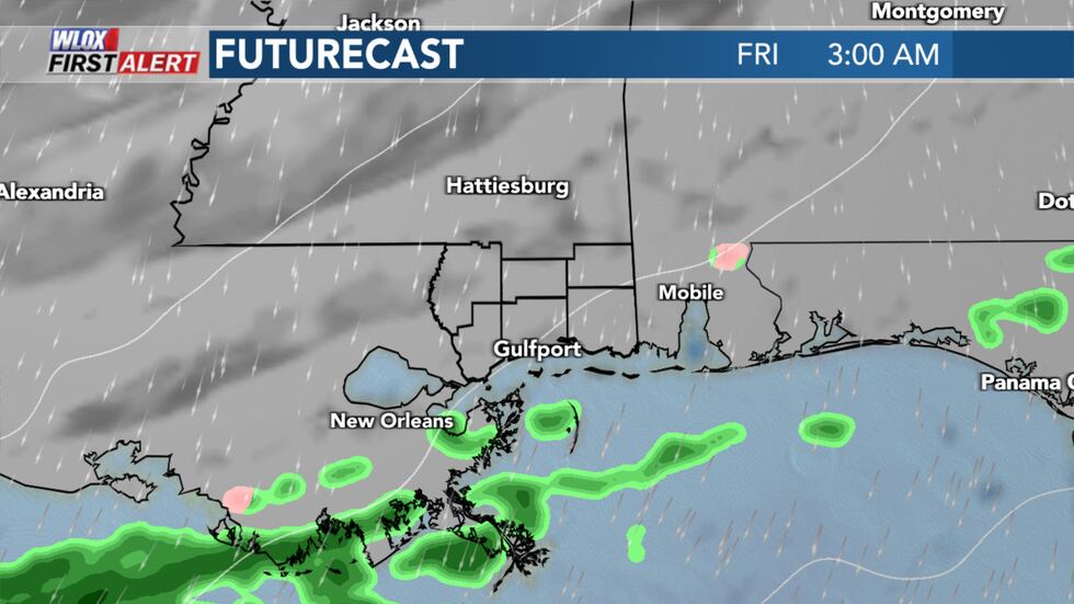 Low Chance for Freezing Rain through Friday Morning.