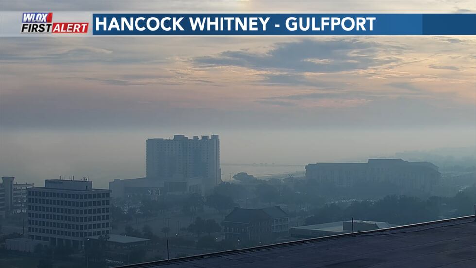 Smoke moving into Gulfport Oct 22, 2023