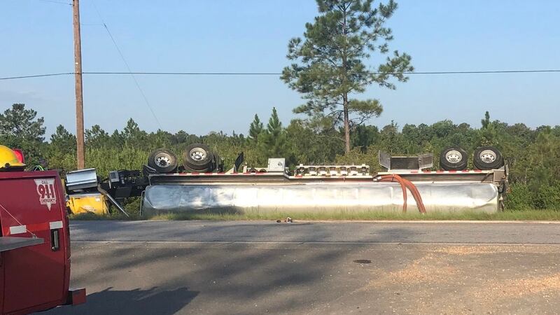 Traffic is being rerouted in Hancock County after a semi-tanker flipped, causing gasoline to...