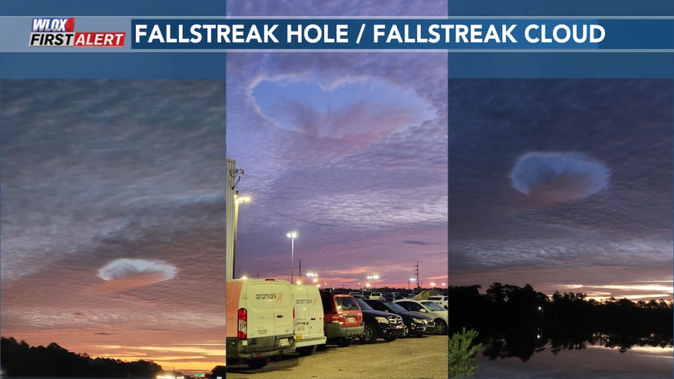 Pictures of a hole in a cloud sent from WLOX viewers