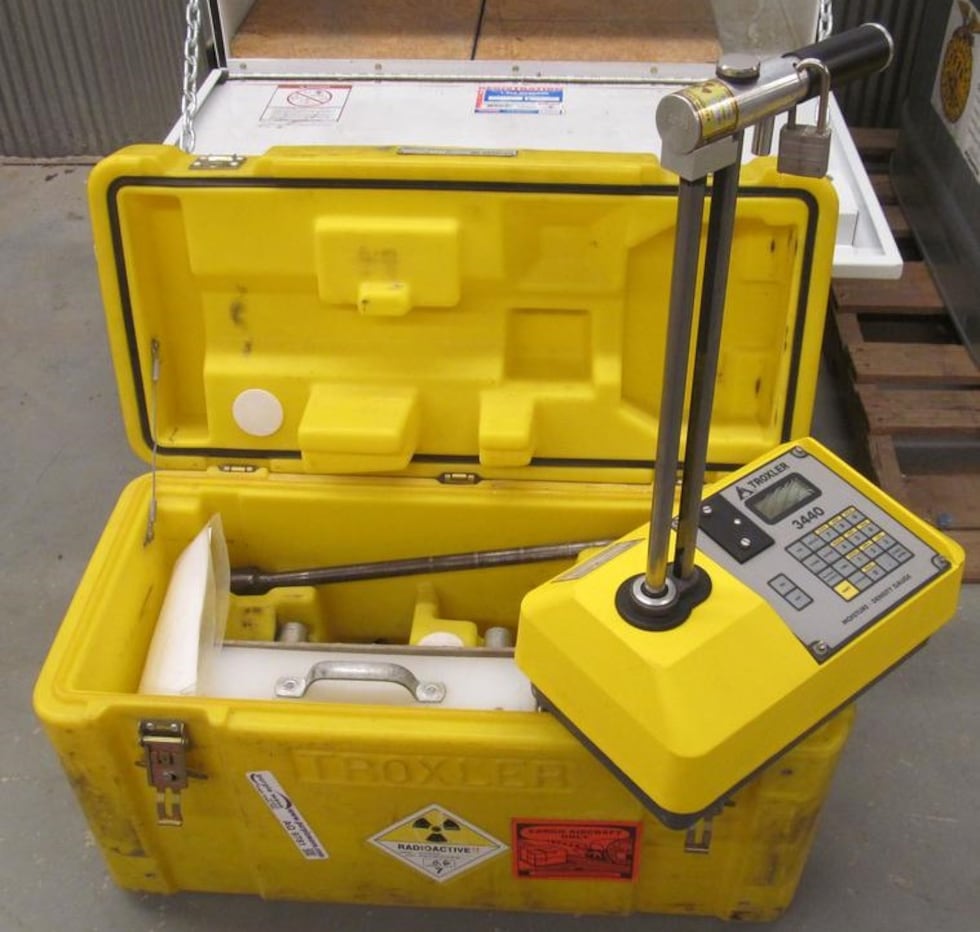 The stolen nuclear density gauge was in a storage container resembling one like this.
