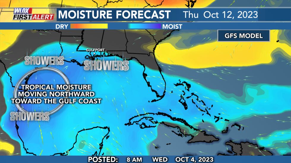 Once the front is gone, around the middle of next week, some of the tropical moisture may try...