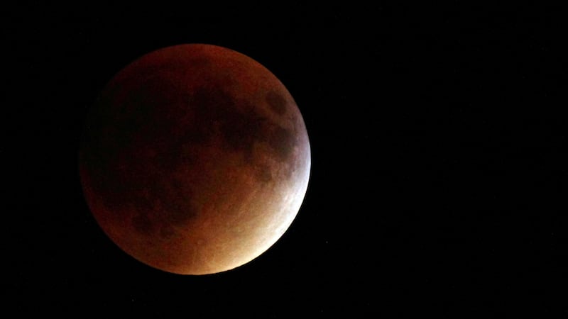 An “almost total” lunar eclipse will be visible in the early morning hours Friday, Nov. 19 for...