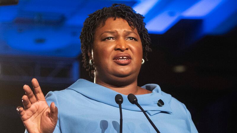 In this Nov. 6, 2018 file photo, Georgia Democratic gubernatorial candidate Stacey Abrams...