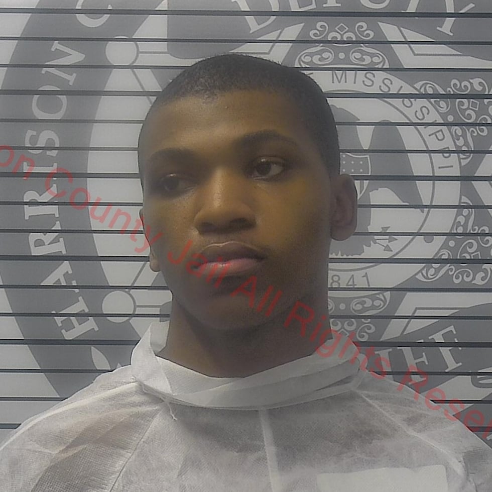 Darian Atkinson, 19, was booked into Harrison County Adult Detention Center late Monday night.