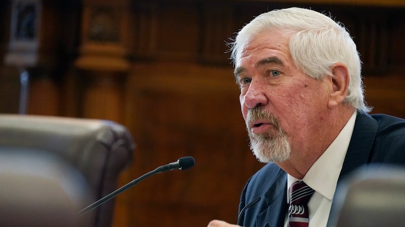 FILE - Mississippi Senate Medicaid Committee Chairman Kevin Blackwell, R-Southaven, asks a...