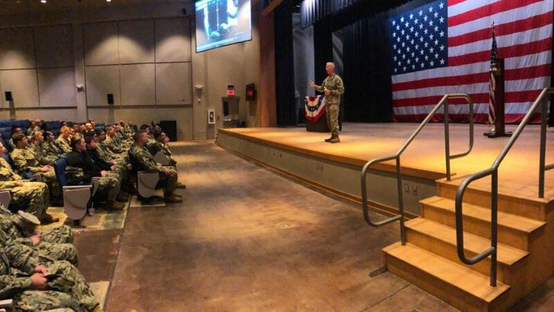 Captain Bill Whitmire leads ceremony commemorating 100th anniversary of Armistice Day