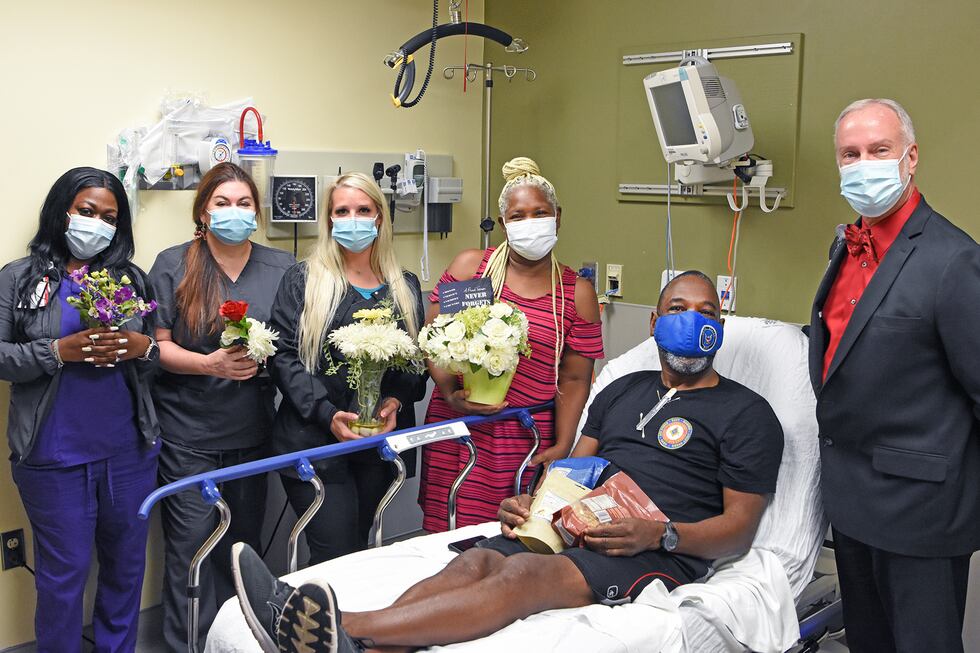 As other employees became aware of the situation, they gathered flowers, food and other items...