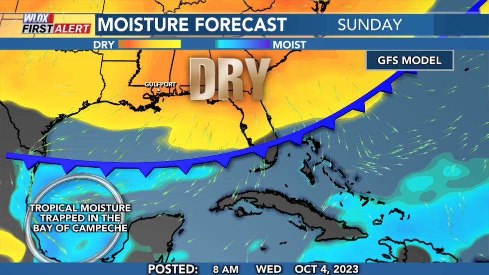A cold front brings us much drier weather on the Gulf Coast this weekend. That front will push...