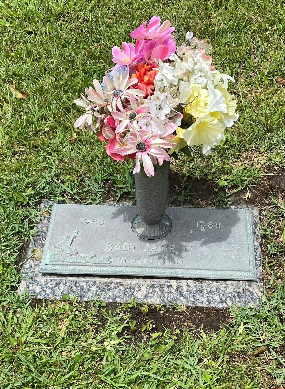 Baby Jane Doe #2 has been buried at Jackson County Memorial Park in Pascagoula for 33 years...